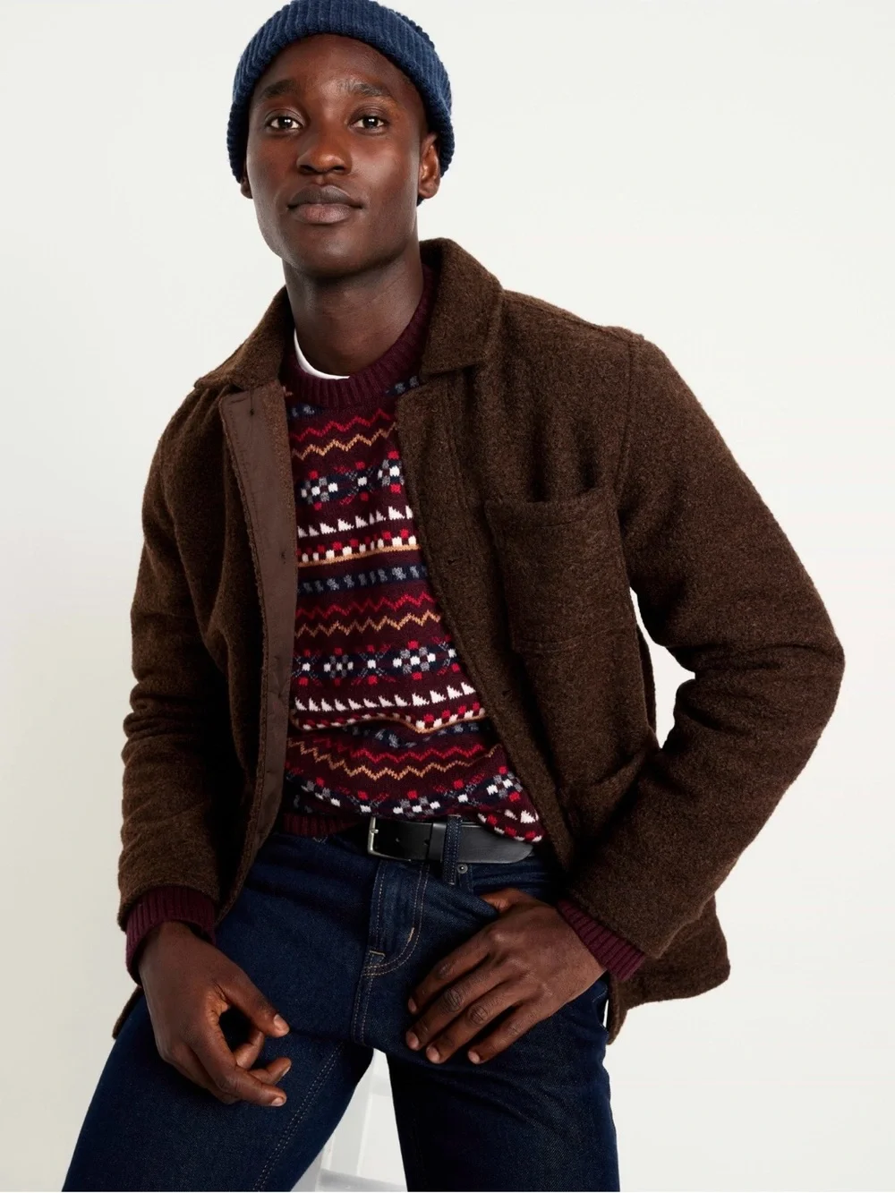 NWT old navy gender neutral multi color Crew-Neck Sweater men’s l, women’s xl